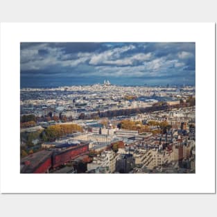 Paris city view to Sacre Coeur Posters and Art